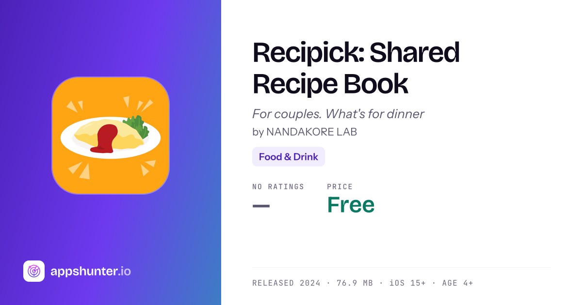 Recipick app for iPhone — Download