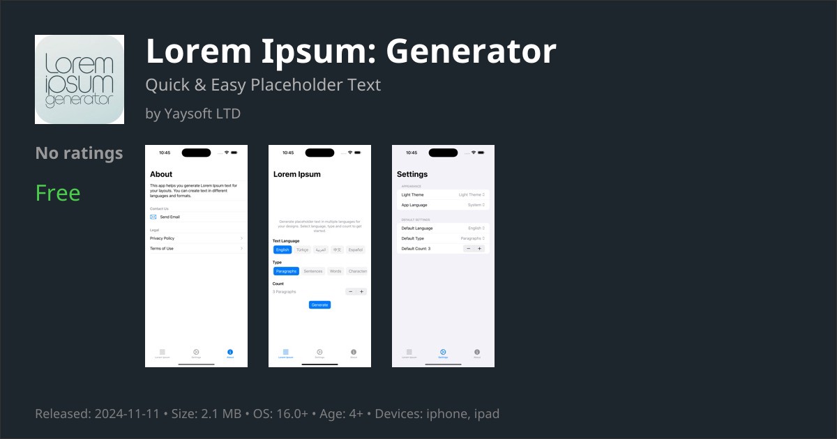 Lorem Ipsum App Reviews – Features, Alternatives & User Ratings