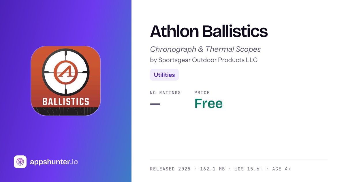 Athlon Ballistics app for iPhone — Download