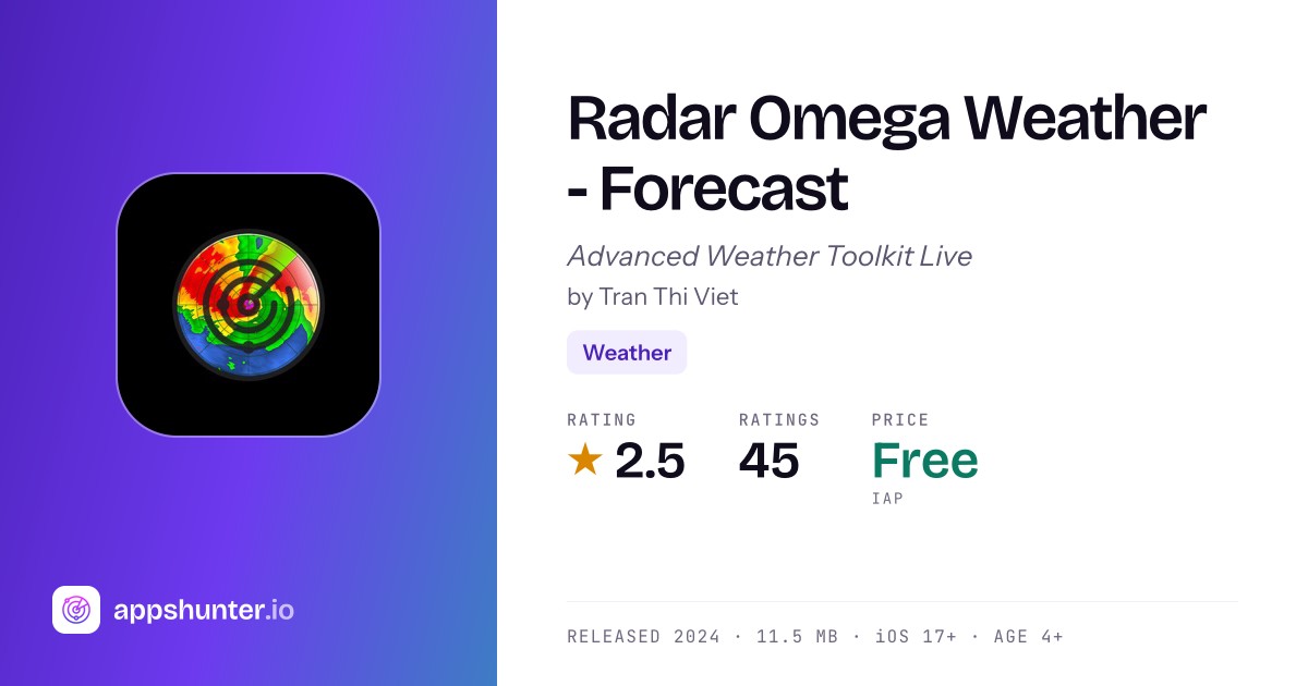 Radar Omega Example Radar Omega Weather app for iPhone — Download
