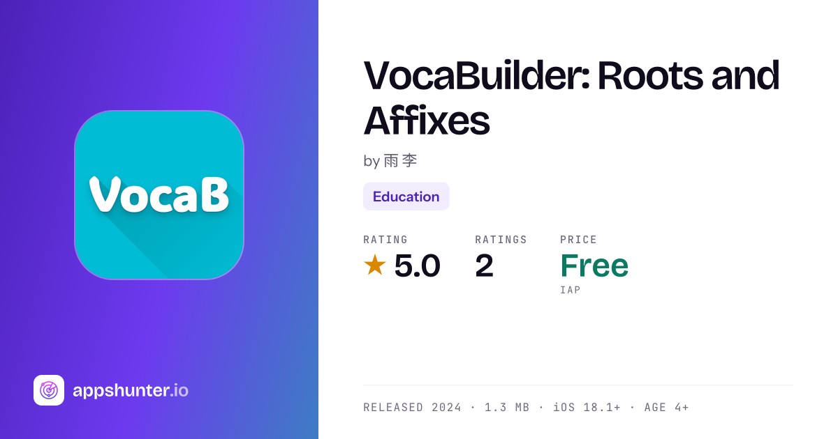 VocaBuilder App for iPhone - Download