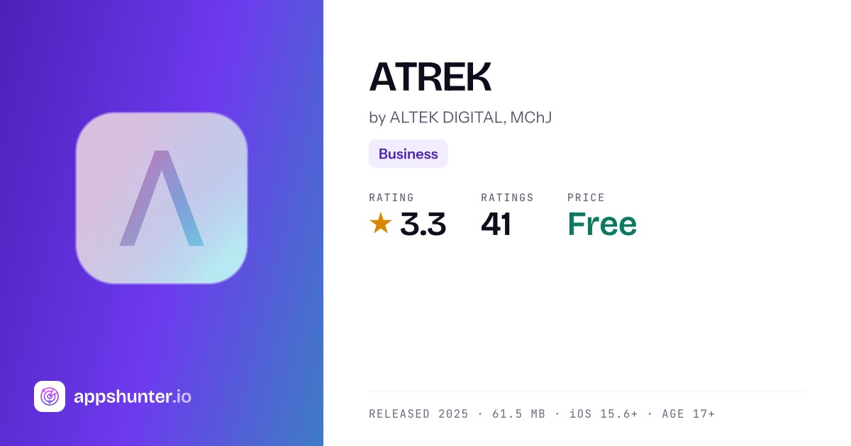 ATREK app for iPhone — Download