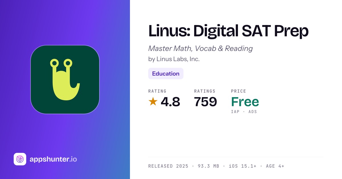 Linus SAT Prep - Digital SAT Math, Vocab, Reading