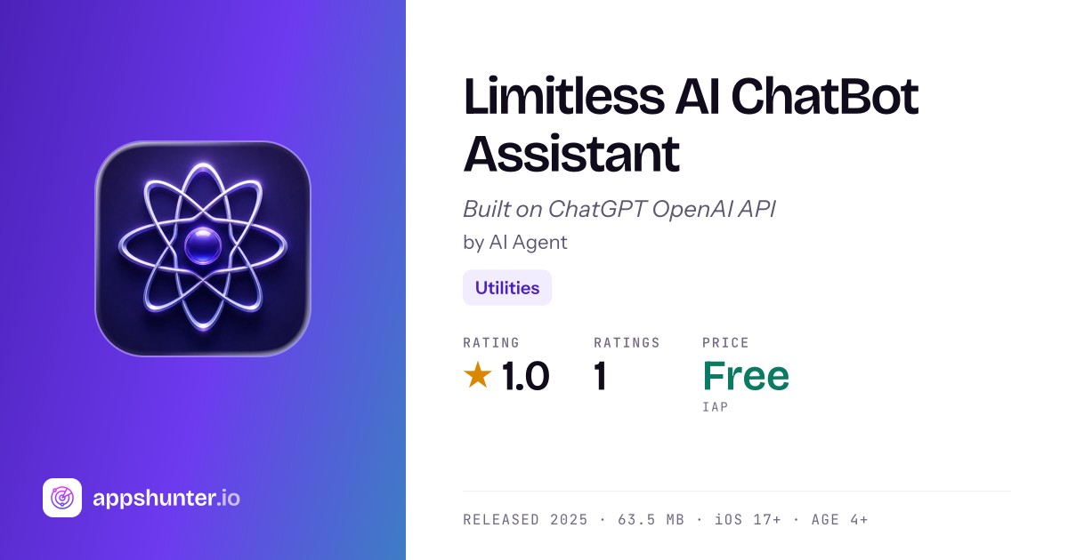 Limitless AI ChatBot Assistant app for iPhone — Download