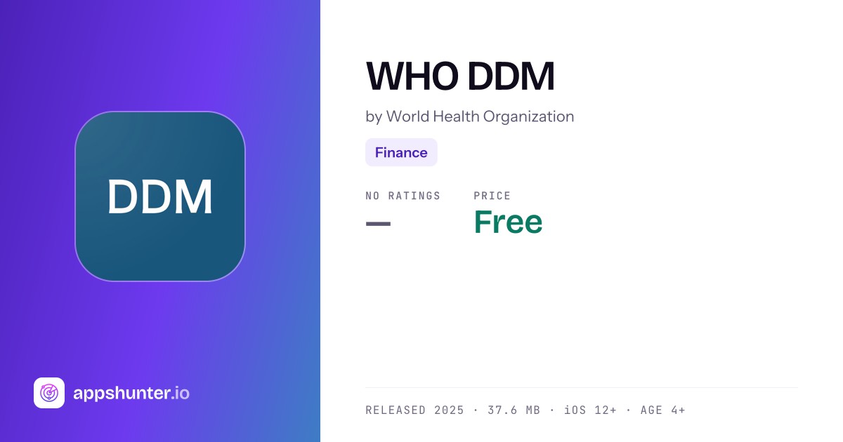 WHO DDM app for iOS — Download