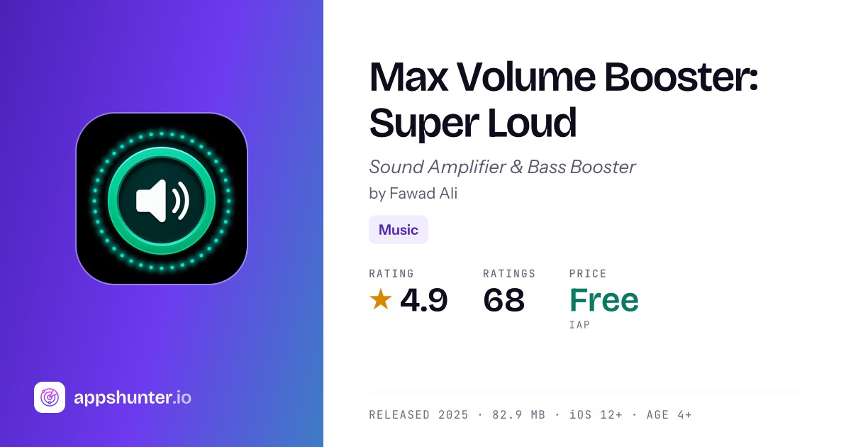 Max Volume Booster App for iPhone - Download
