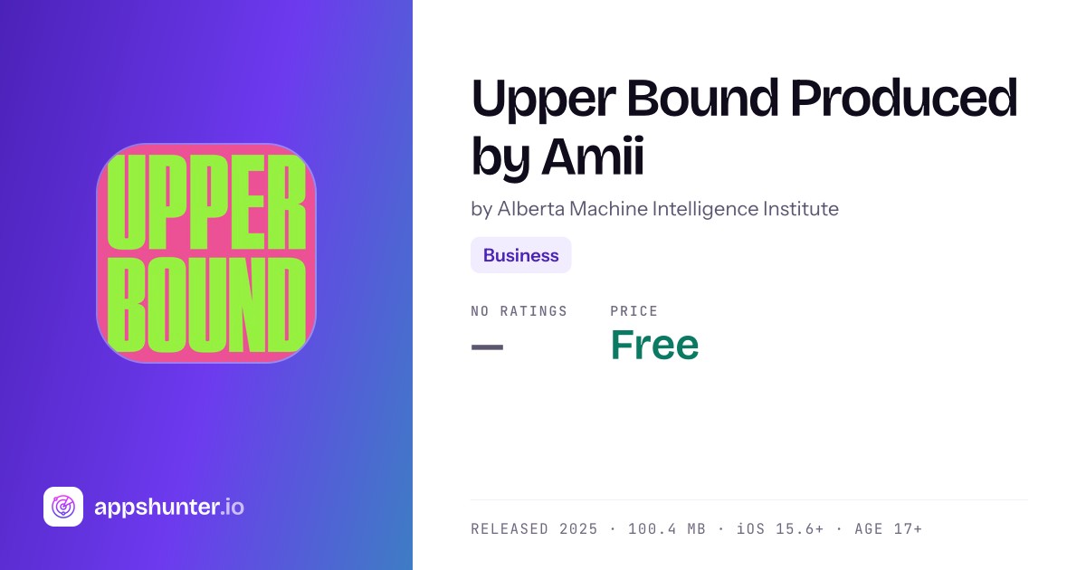 Upper Bound Produced by Amii app for iOS — Download