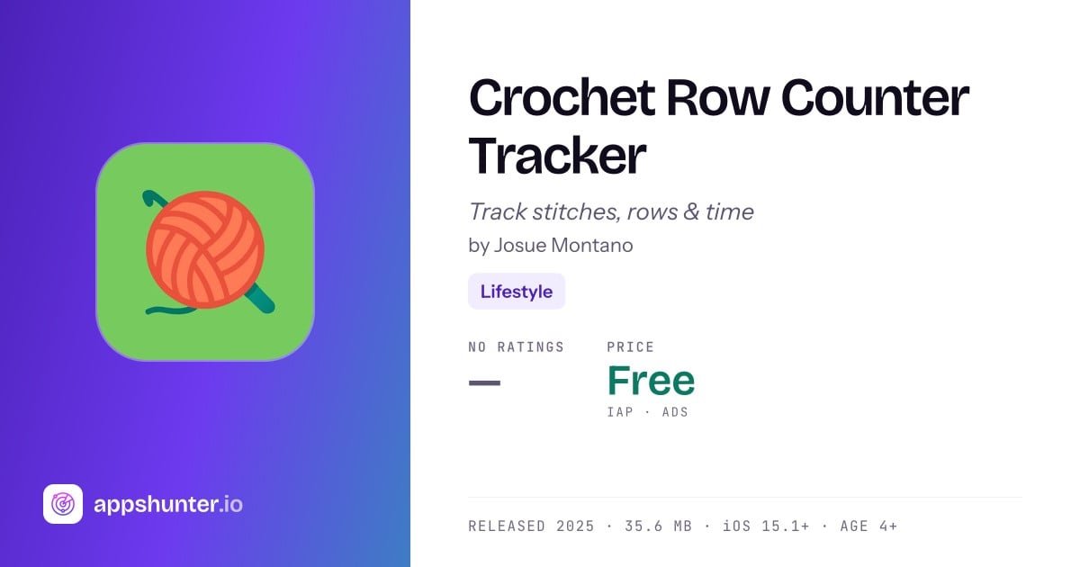 Crochet Row Counter Tracker App Reviews – Features, Pricing & User Ratings