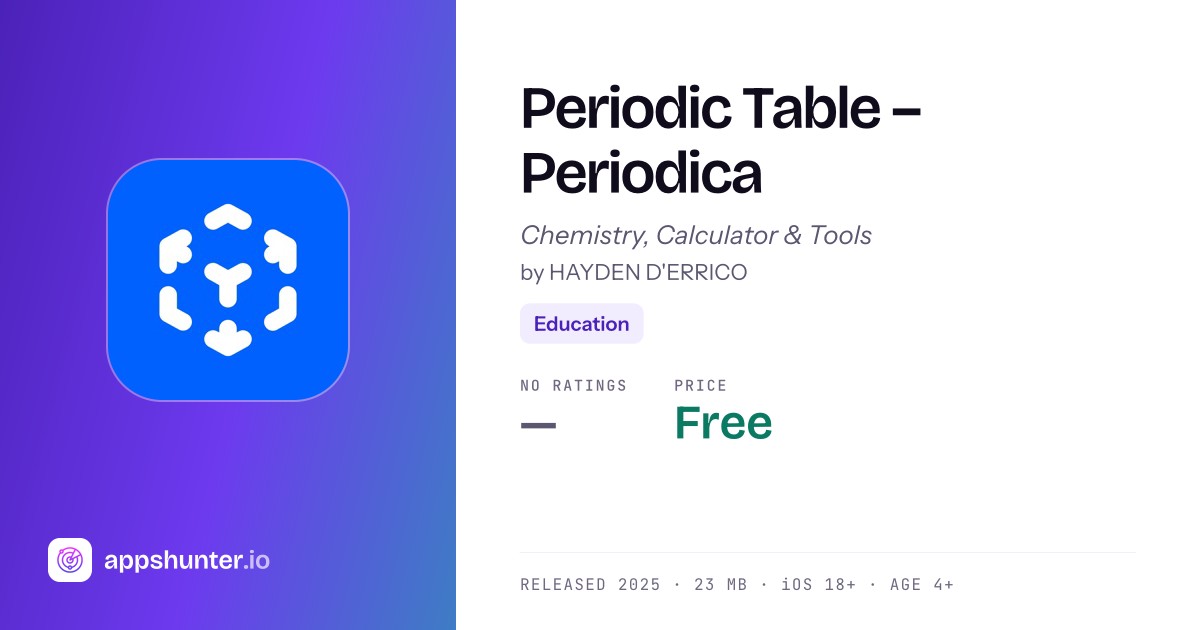Periodic Table App for iPhone - Download