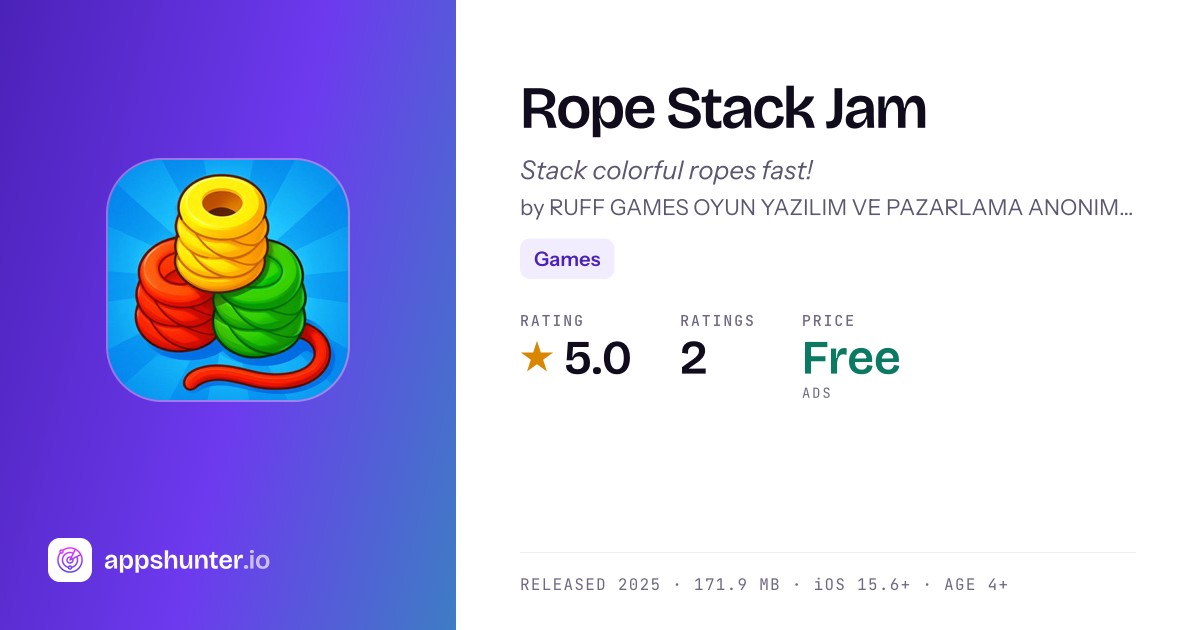Rope Stack Jam Game for iPhone - Download