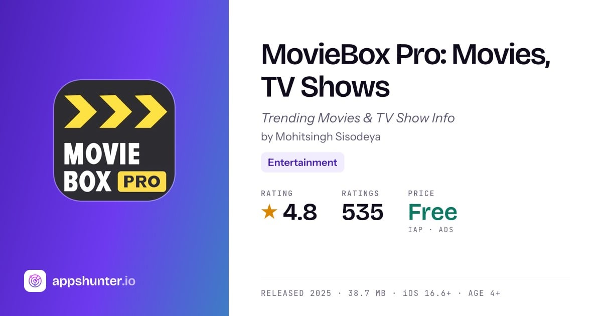 MovieBox Pro app