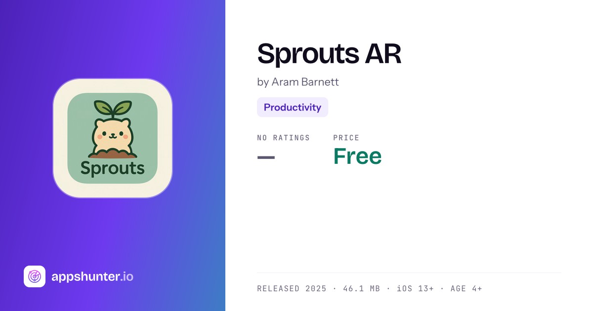 Sprouts AR App for iPhone - Download