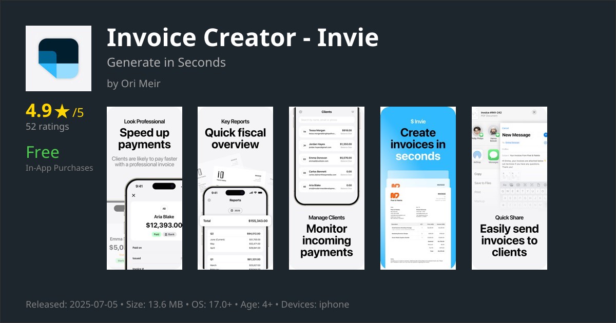 Invoice Creator App Reviews – Features, Pricing & User Ratings