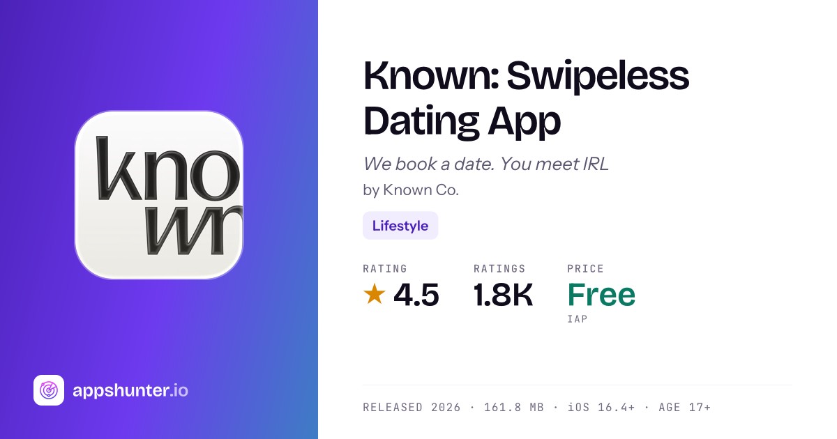 Known app for iPhone — Download