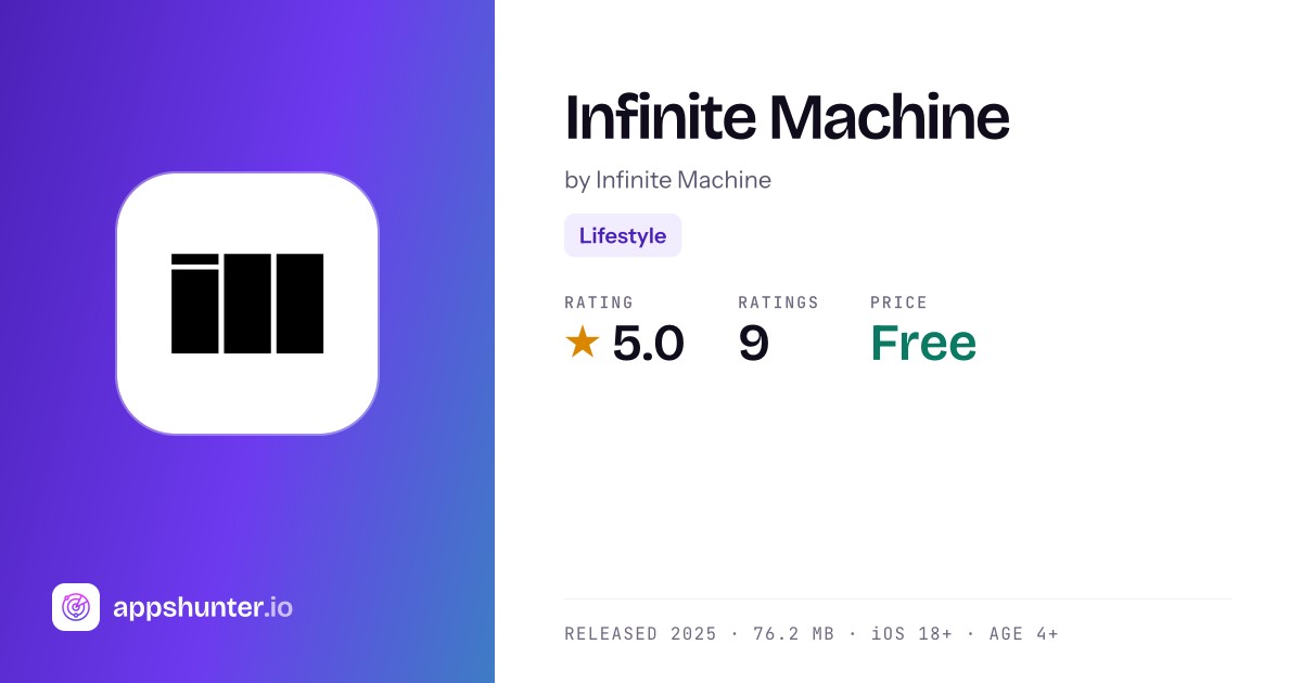 Infinite Machine App Reviews – Features, Alternatives & User Ratings