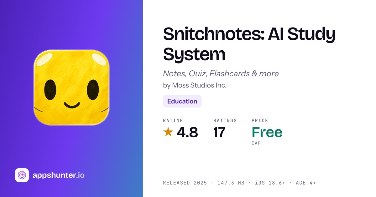 Sniff Notes Snitchnotes app for iPhone — Download