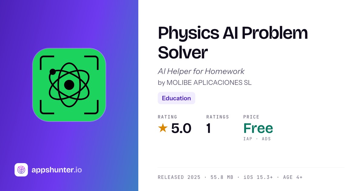 Physics AI Problem Solver app for iPhone — Download