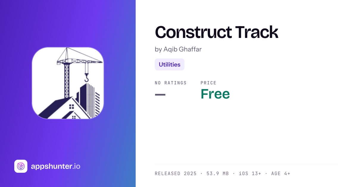 Construct Track app