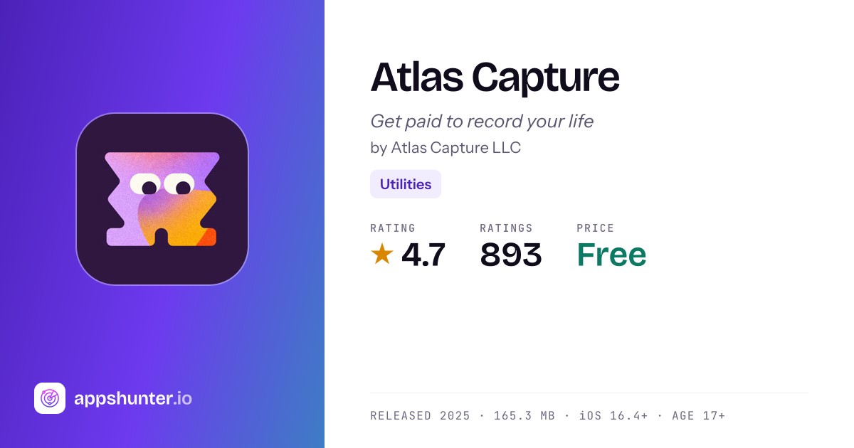Atlas Capture app for iPhone — Download