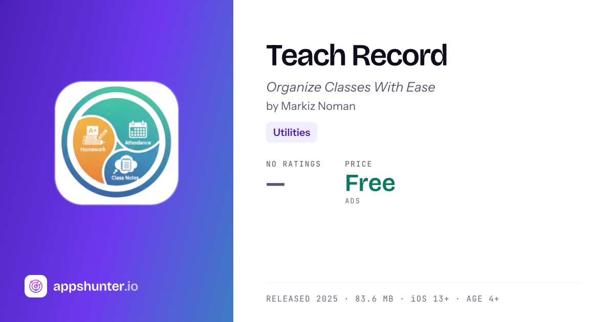 Teach Record app