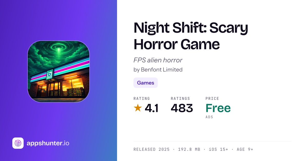 Night Shift: Scary Horror Game - FPS Alien Horror