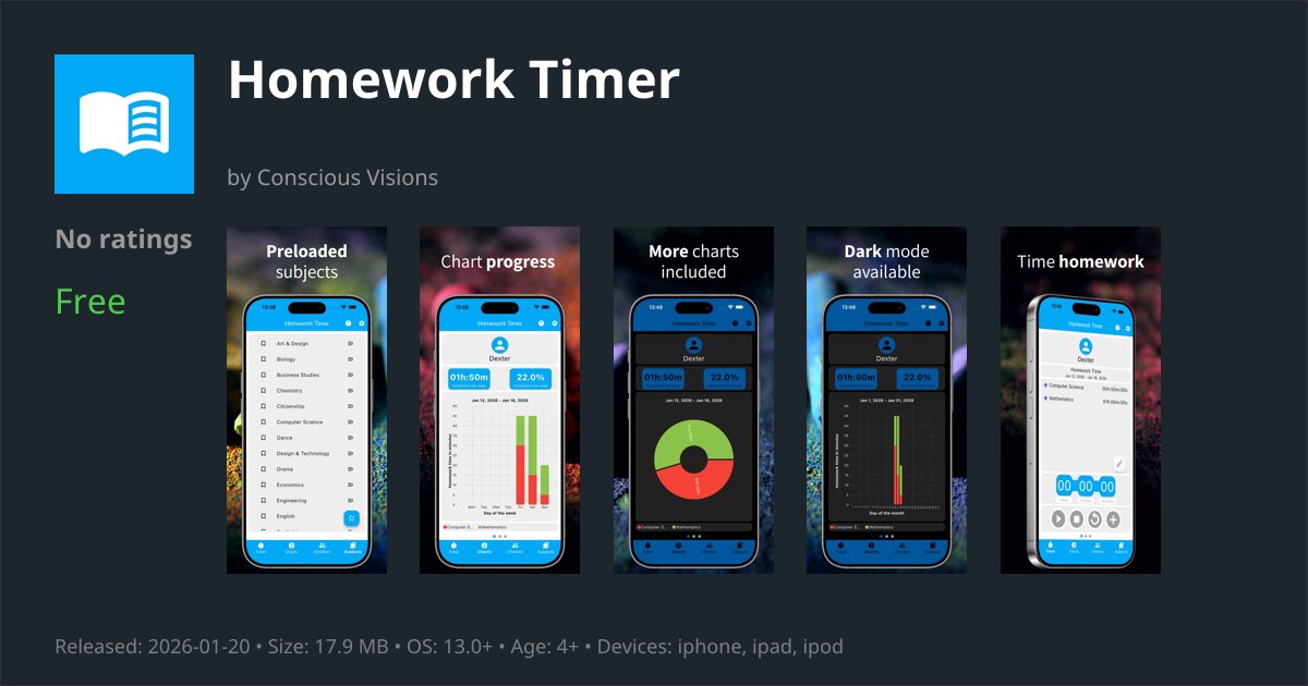 Homework Timer Adult Homework Timer App Reviews β Features, Alternatives & User Ratings