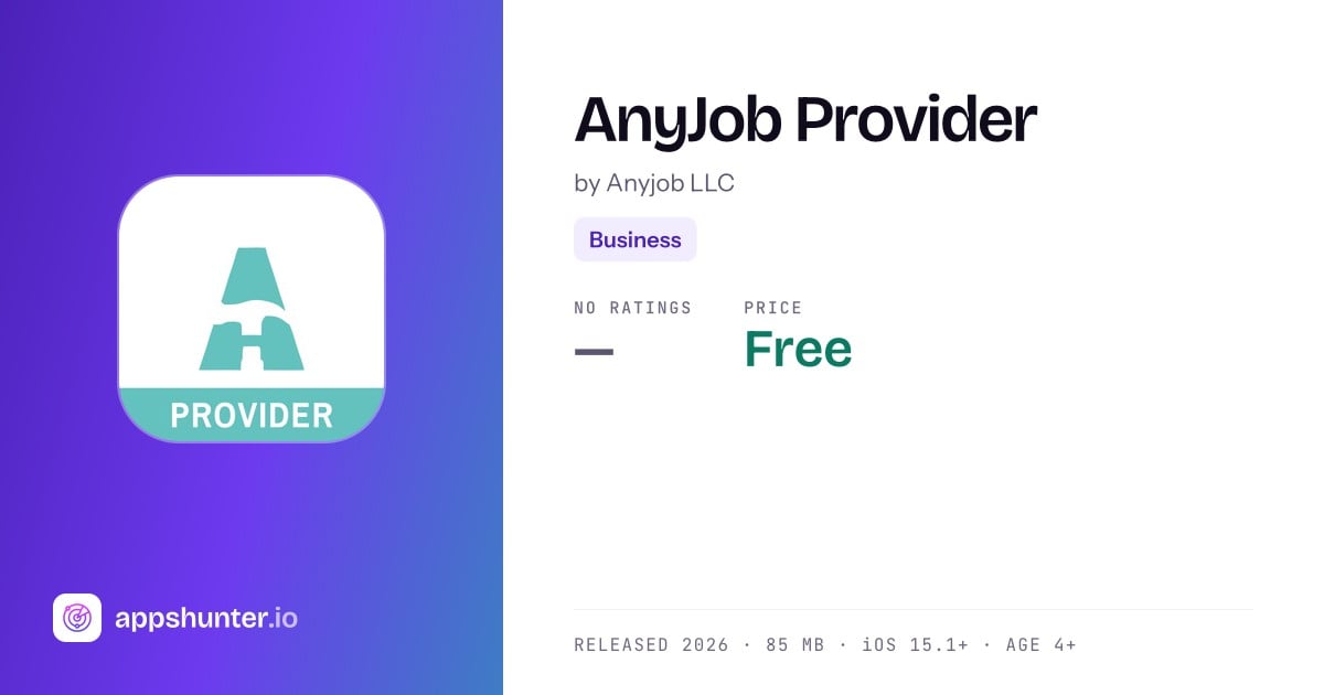 AnyJob Provider app for iPhone — Download