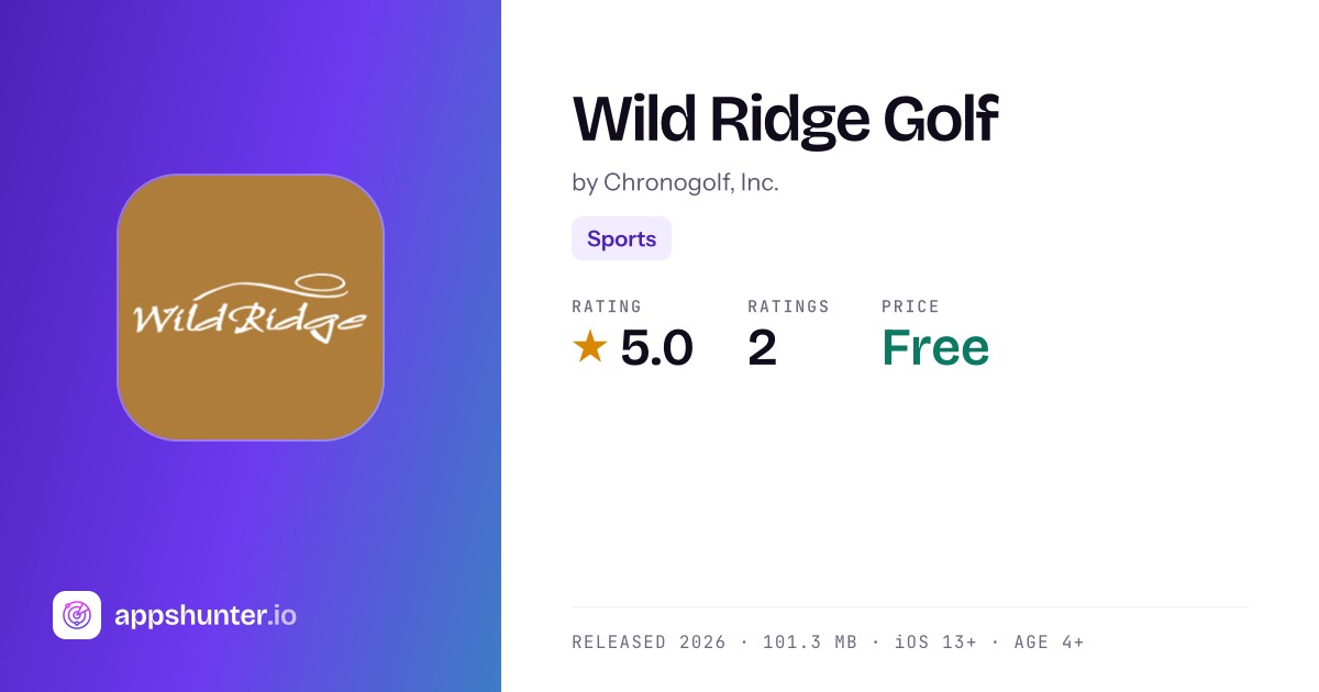Wild Ridge Golf app for iOS — Download