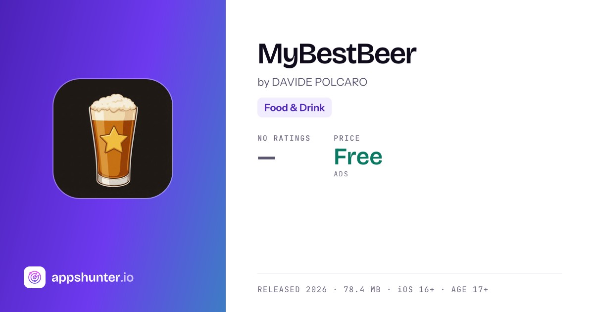 Recoding App Logos MyBestBeer app for iPhone — Download