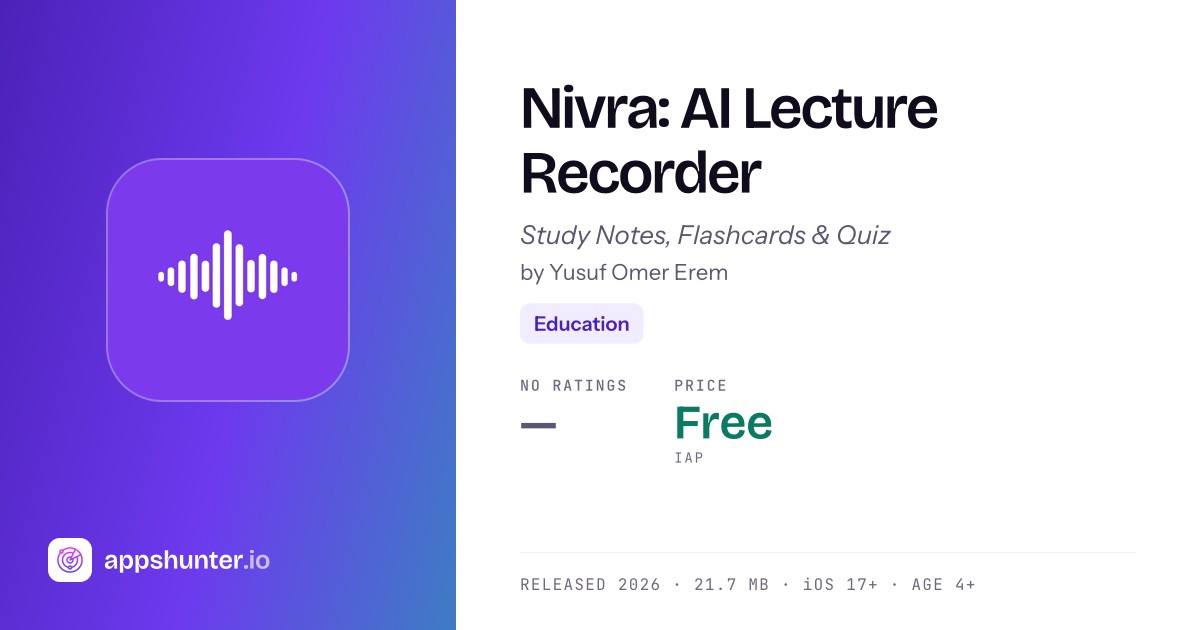Recoding App Logos Nivra app for iPhone — Download