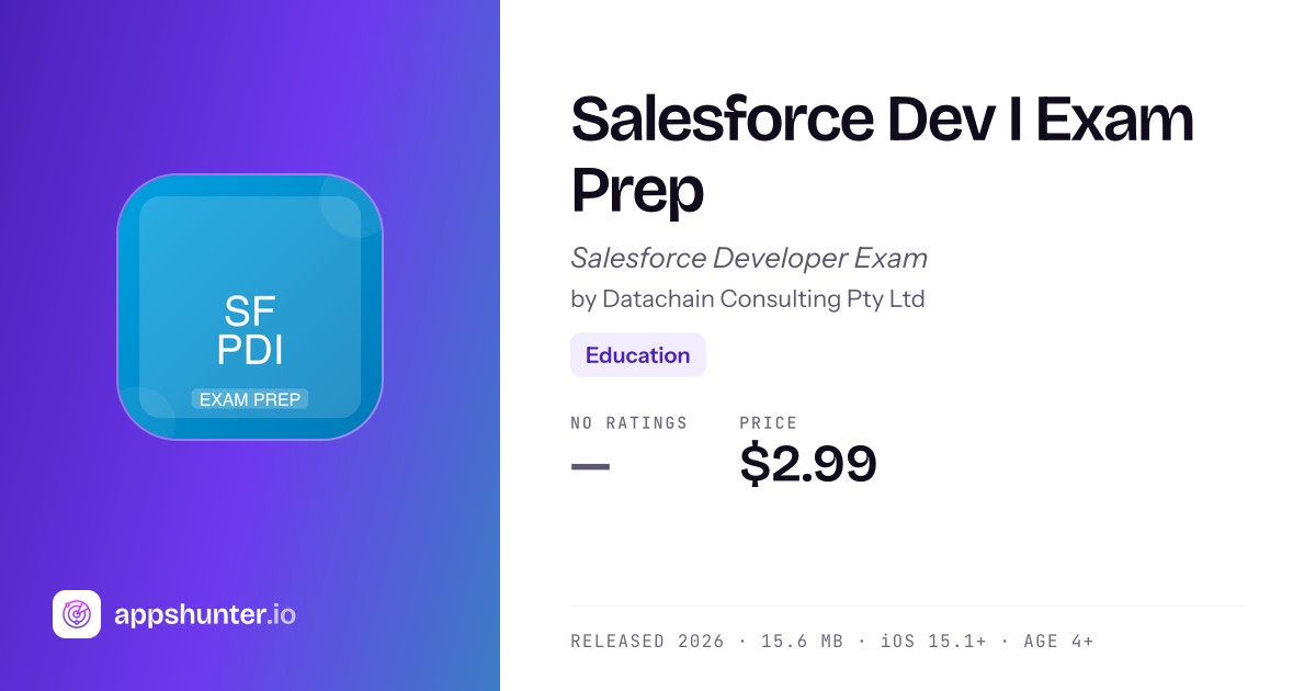Ios Salesforce Salesforce Dev I Exam Prep app for iPhone — Download