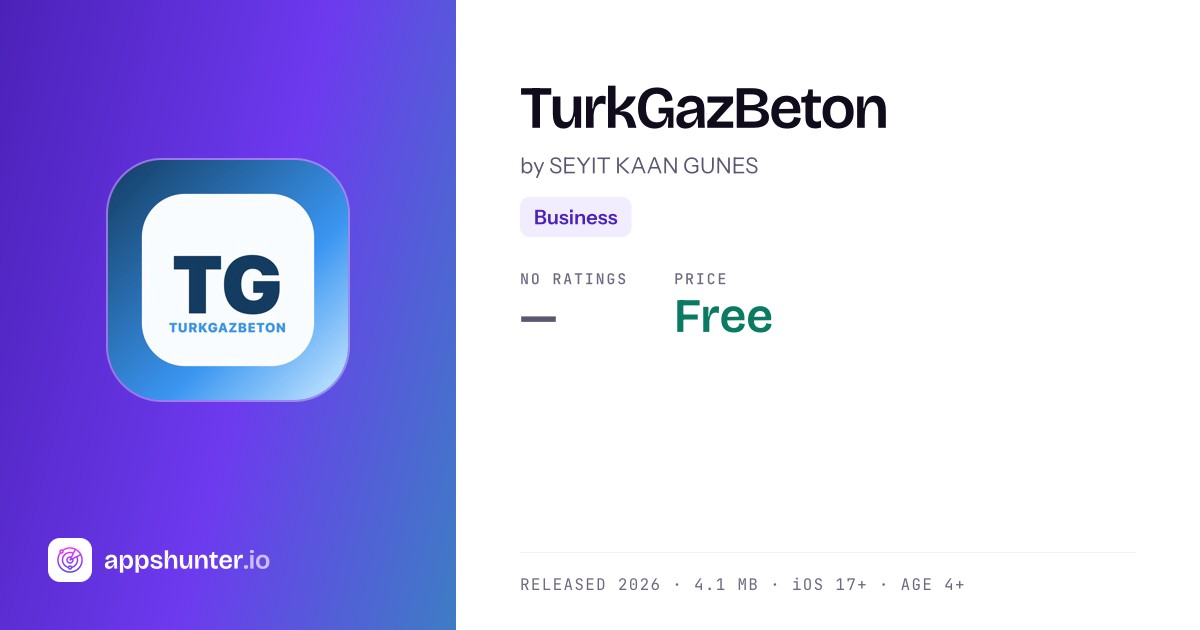 TurkGazBeton app for iOS — Download