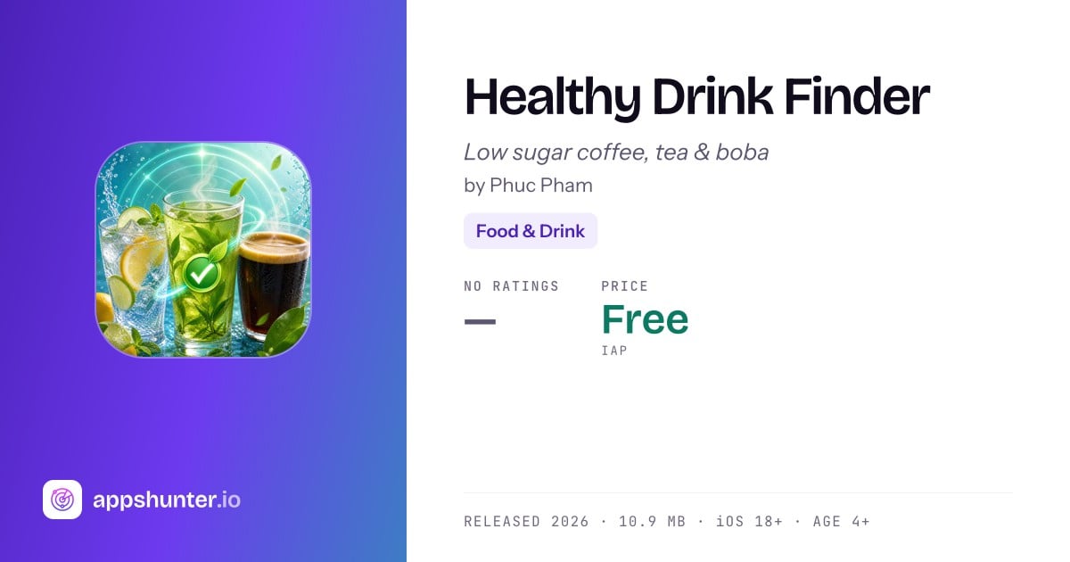Healthy Drink Finder app for iPhone — Download