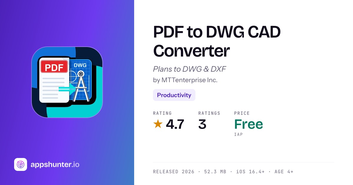PDF to DWG CAD Converter app for iPhone — Download