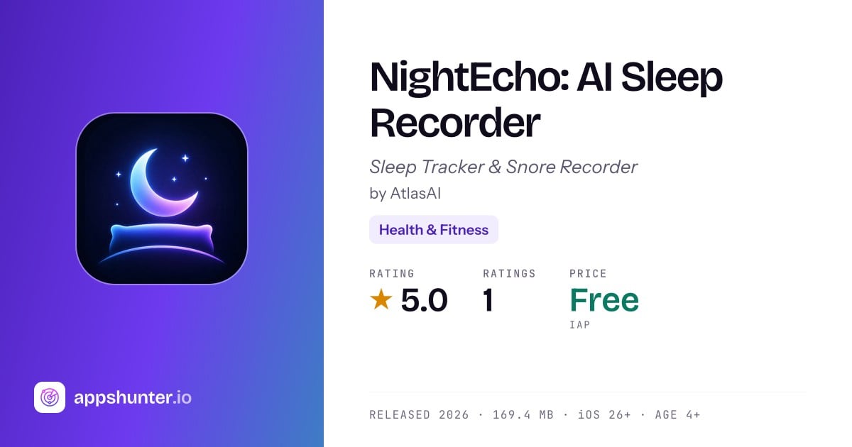 Recoding App Logos NightEcho app for iPhone — Download
