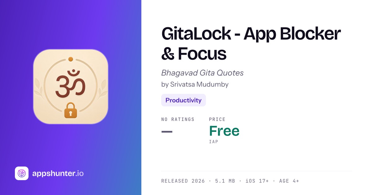 GitaLock app for iPhone — Download