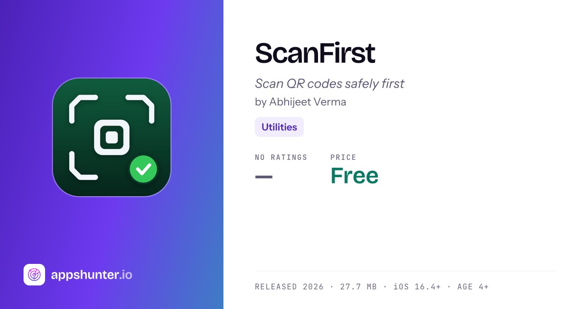 ScanFirst app for iPhone — Download