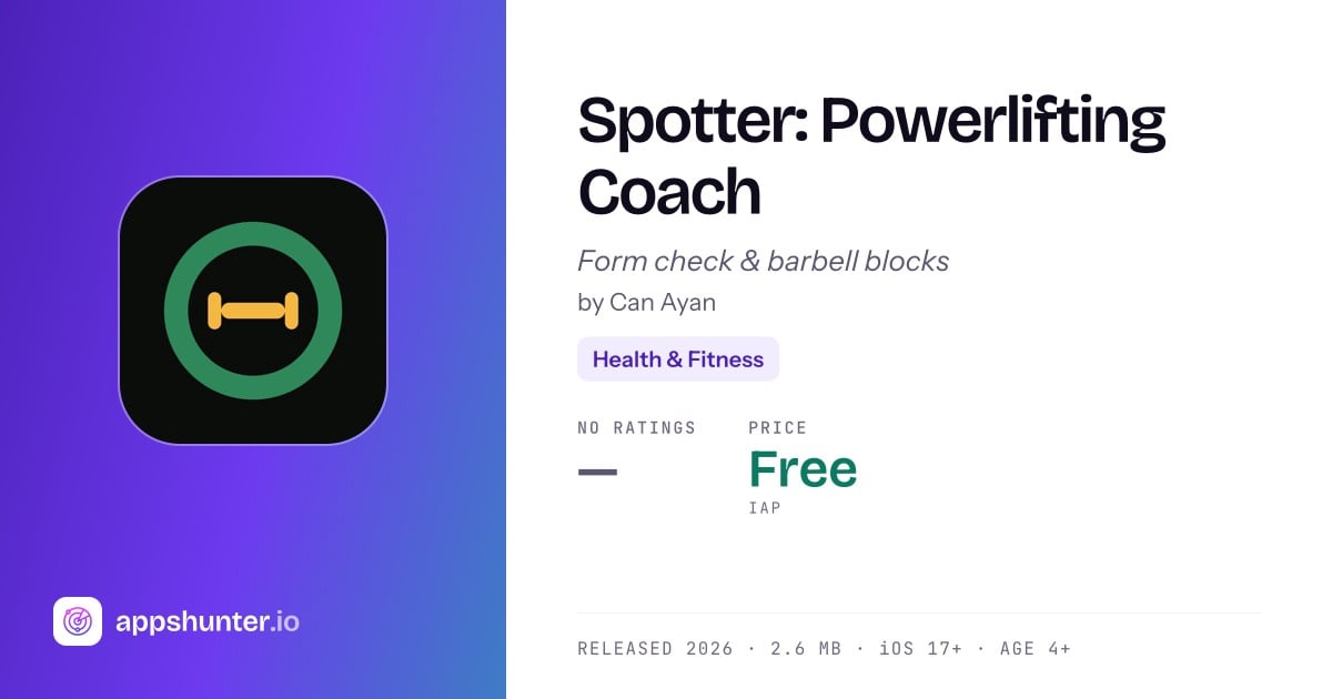 Powerlifter Graphics Spotter app for iPhone — Download