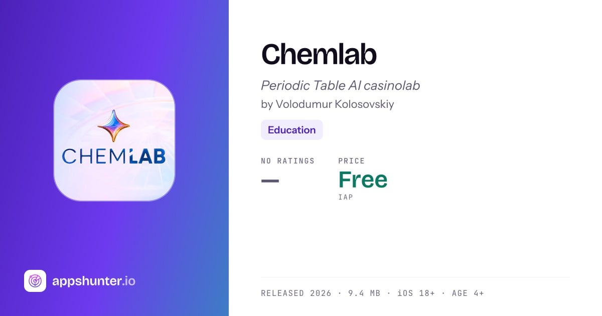Explain Apps Chemlab app for iPhone — Download
