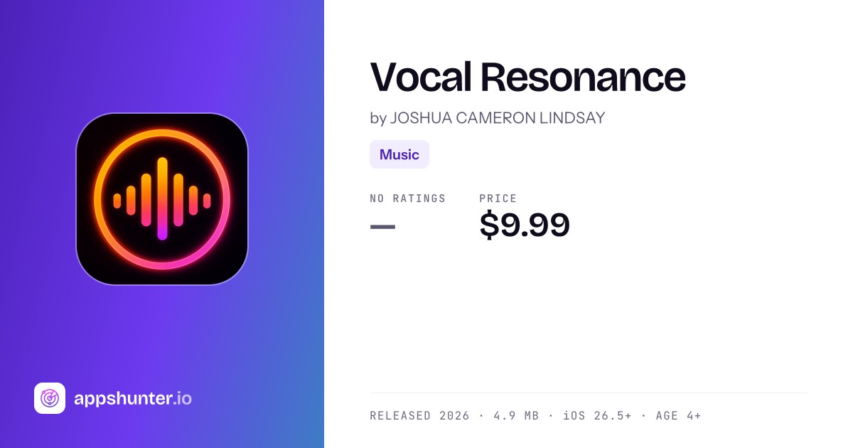 Vocal Resonance app for iPhone — Download