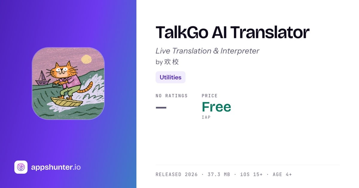 TalkGo AI Translator app for iPhone — Download