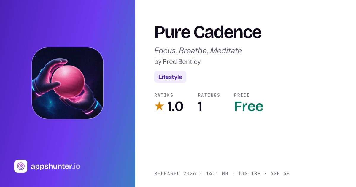 Pure Cadence app for iPhone — Download
