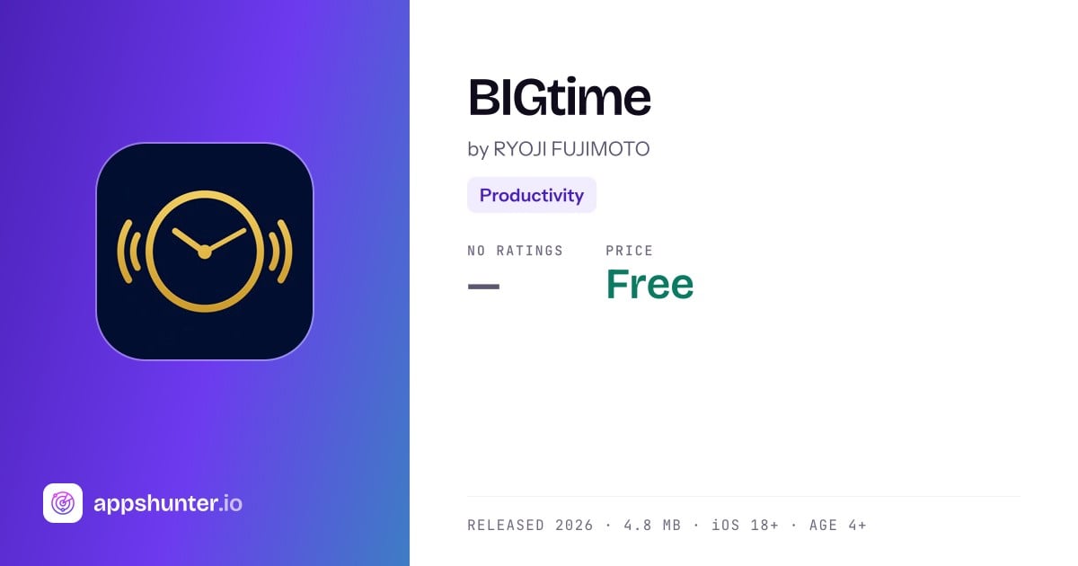 BIGtime app for iPhone — Download