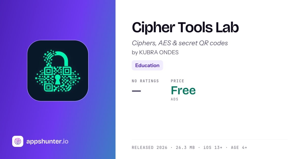 Cipher Tools Lab app for iPhone — Download
