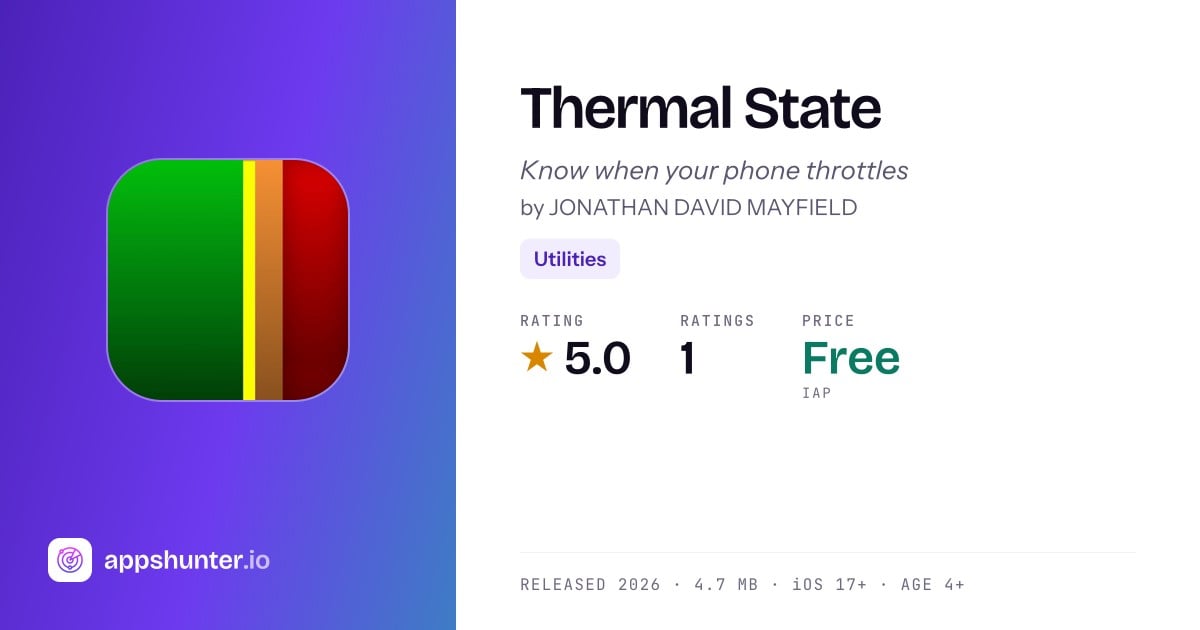 Thermal State app for iPhone — Download
