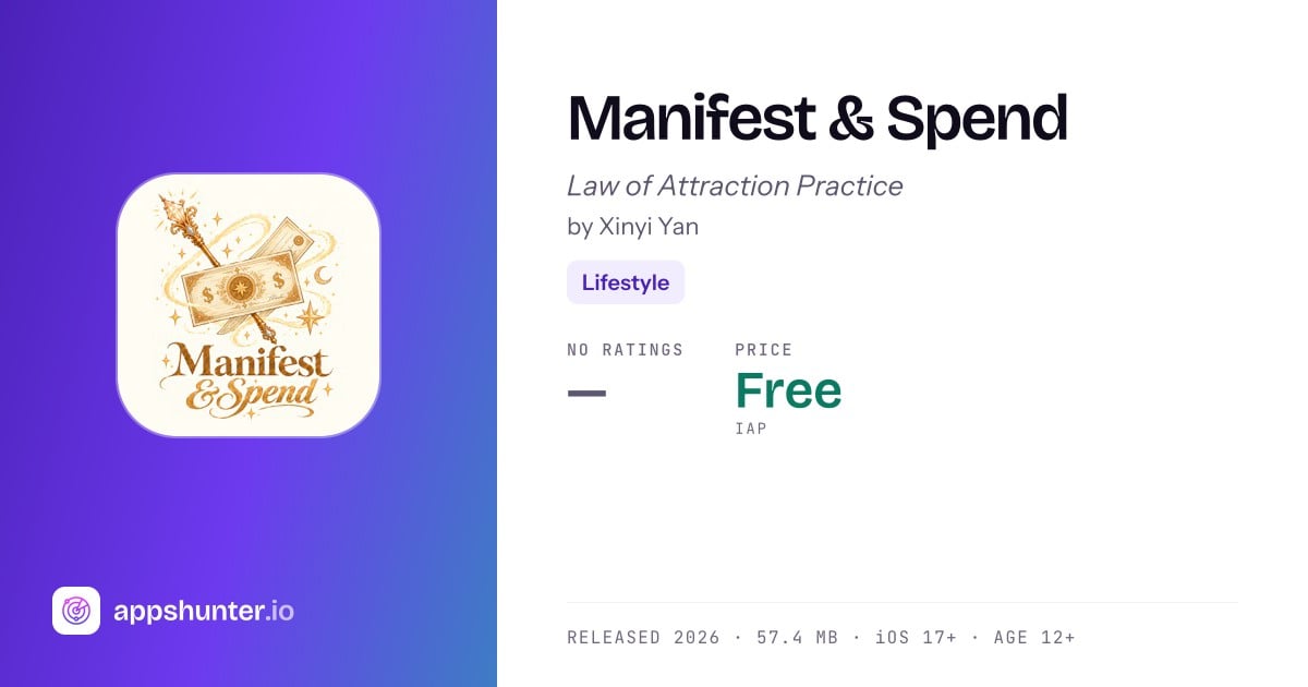 Manifest & Spend app for iPhone — Download
