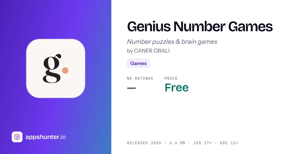Numbers Puzzle Icon Genius Number Games game for iPhone — Download