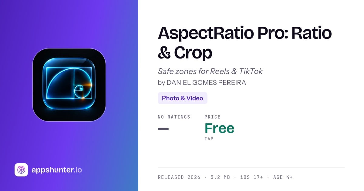 AspectRatio Pro app for iPhone — Download