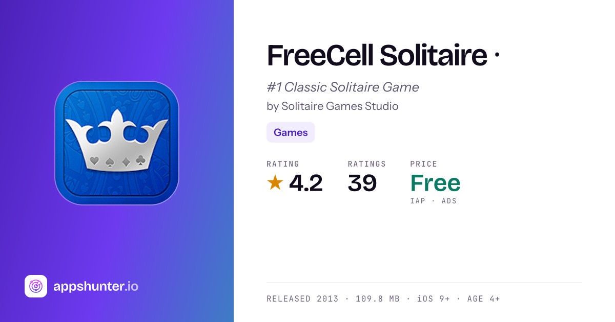 FreeCell Solitaire ∙ game for iPhone — Download