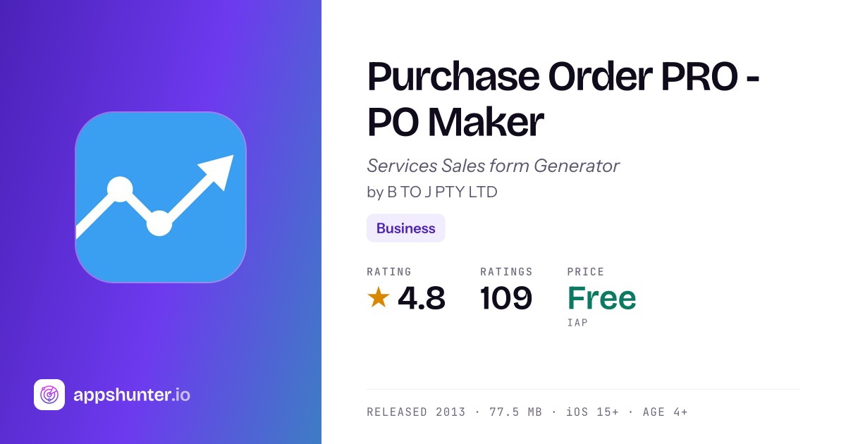 Purchase Order PRO app for iPhone — Download